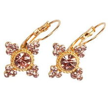 璀璨花語 新光施華洛世奇水晶鑲嵌的紫色“花之戀”耳飾